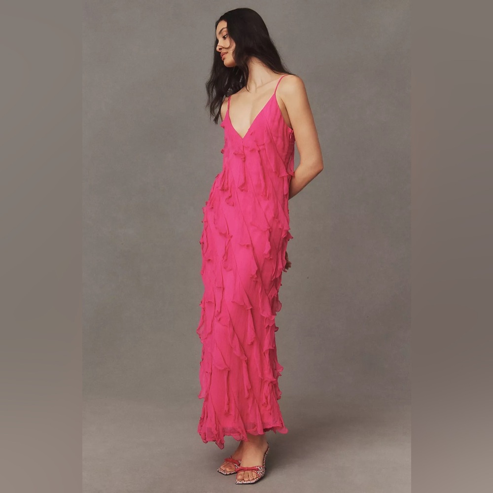 Anthropologie Pink Maxi Dress